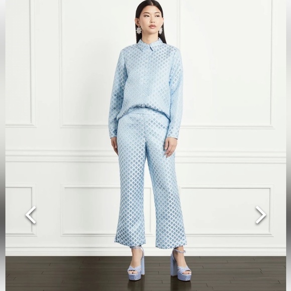 Hill House Pants - New! HILL HOUSE size XL snowflake brocade James shirt and Winston pants